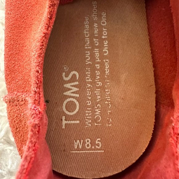 TOMS Suede Hibiscus Espadrille/Sneaker Size 8.5 - Picture 3 of 9